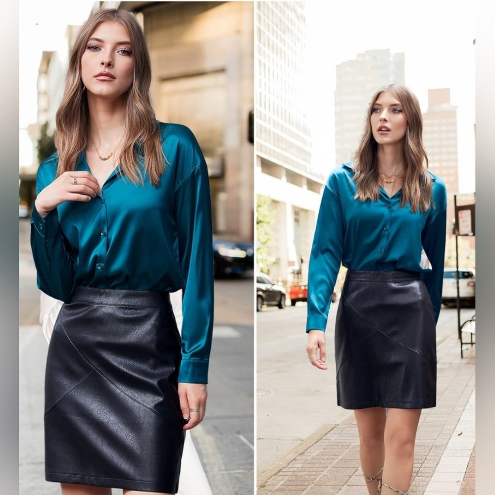 Zeagoo Leather skirt